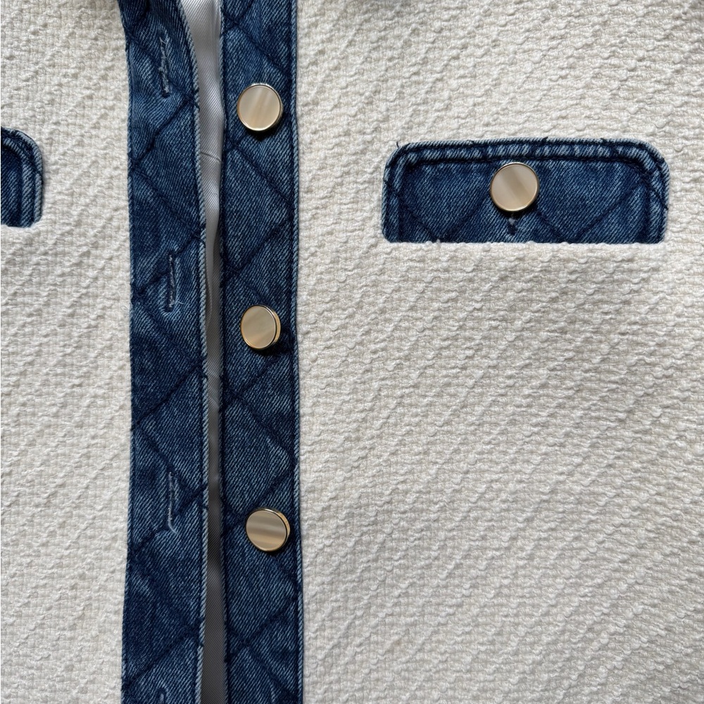 Sandro Tweed and Denim Jacket - Picture 5 of 7